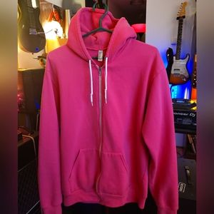 Pink American Apparel Men's hoodie